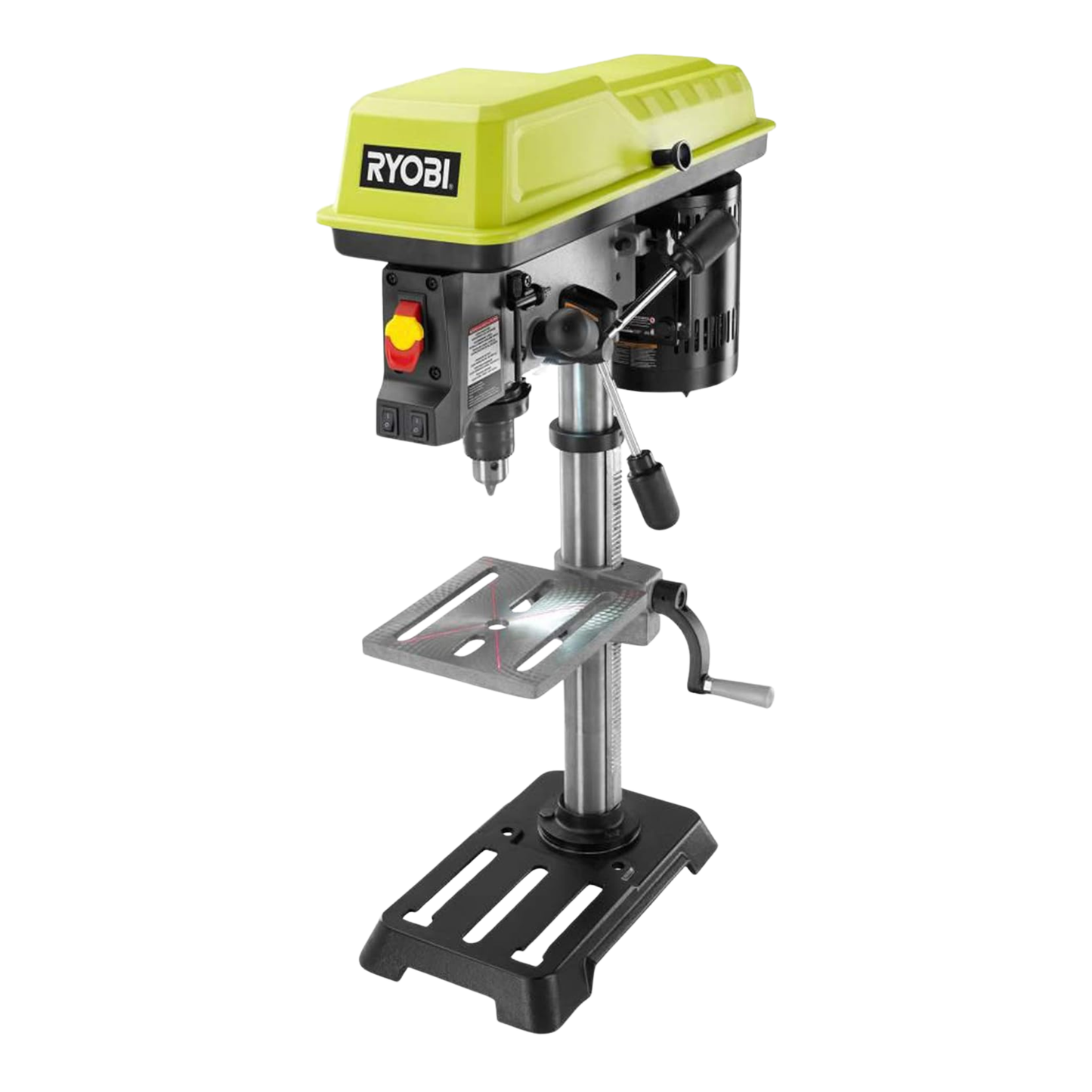 TALADRO DE COLUMNA DE 10 PULGADAS Y 5 VELOCIDADES RYOBI CON SISTEMA DE ALINEACIÓN LÁSER EXACTLINE