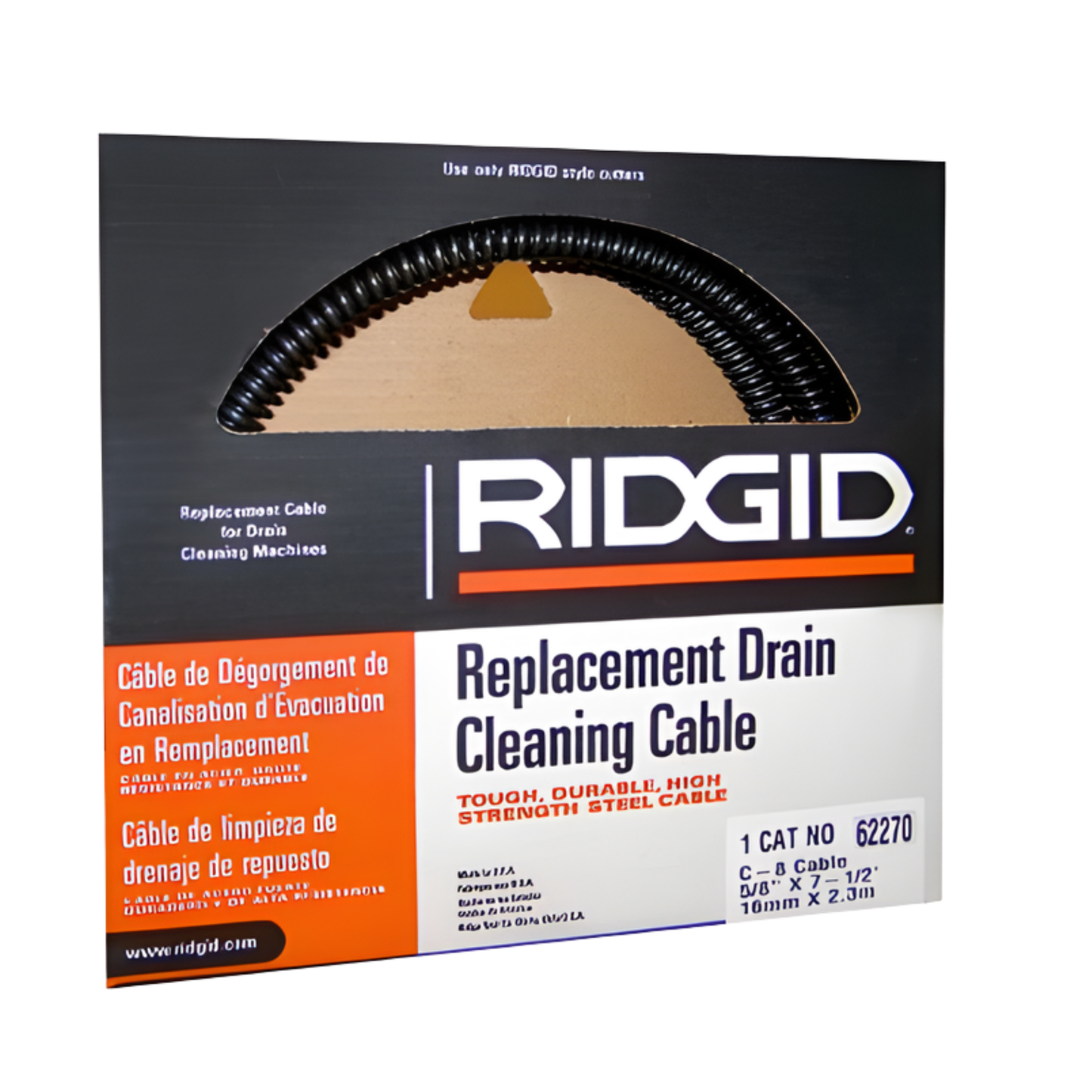 RIDGID C-8 CABLES SECCIONALES 5/8 PULGADAS PARA MÁQUINAS K-60SP Y K-50