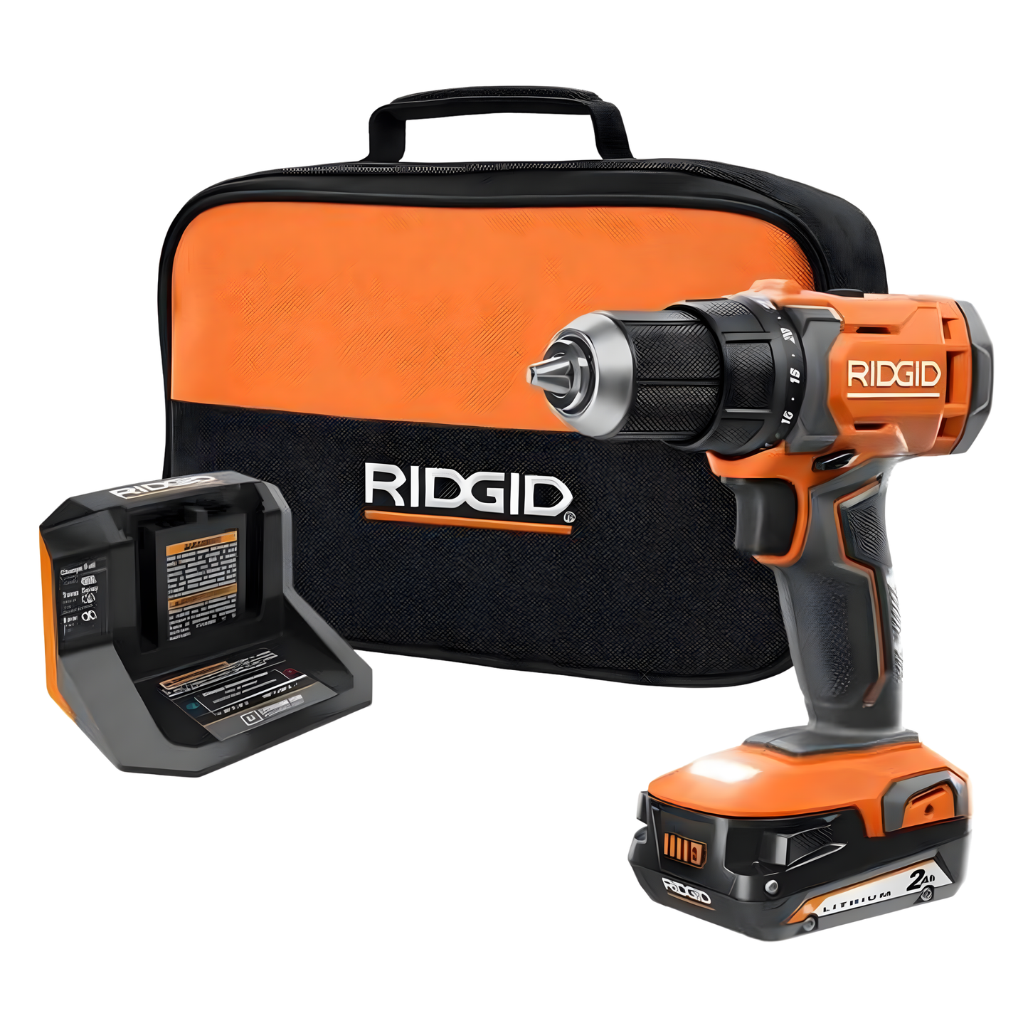 TALADRO/DESTORNILLADOR INALÁMBRICO RIDGID 18 VOLTIOS, 1/2 PULGADA