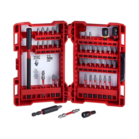 JUEGO DE PUNTAS DE DESTORNILLADOR SHOCKWAVE IMPACT DUTY DE MILWAUKEE (4832-4023), 45 PIEZAS