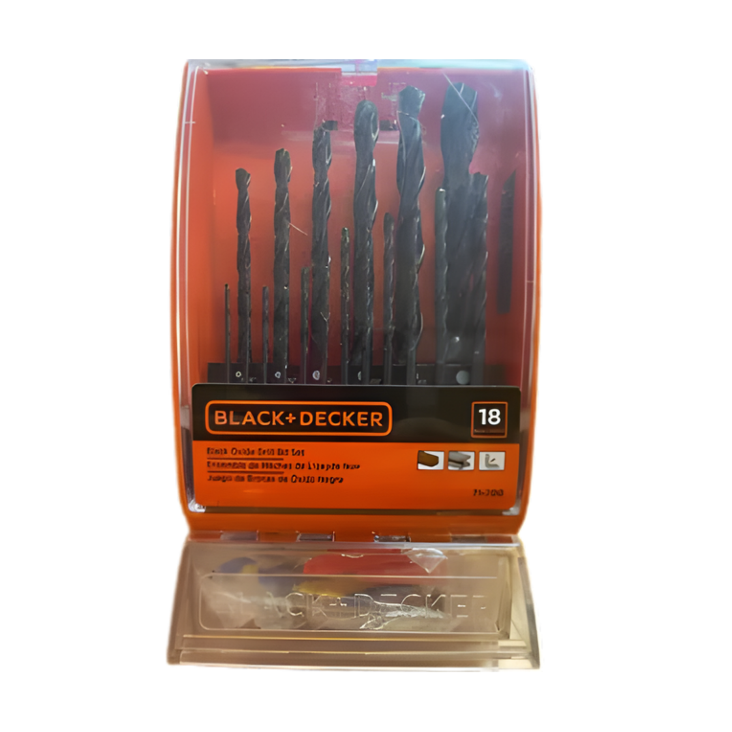 BLACK & DECKER JUEGO DE MECHAS DE TITANIO 18 PIEZAS