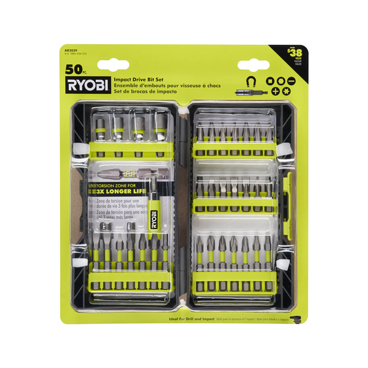 JUEGO DE PUNTAS DE IMPACTO - 50 PIEZAS RYOBI
