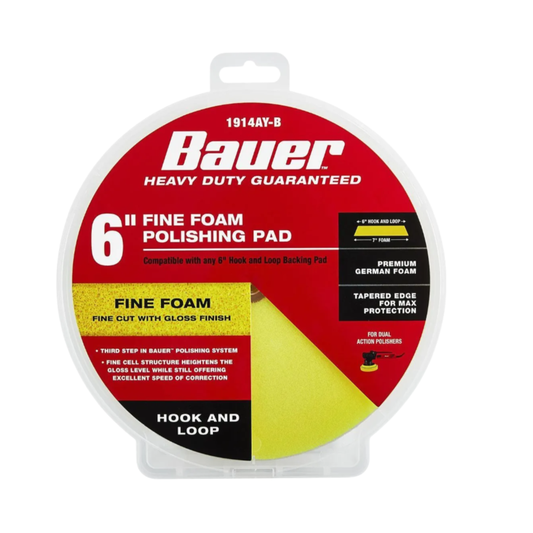 BAUER ALMOHADILLA PARA PULIR DE ESPUMA FINA DE 6 PULGADAS