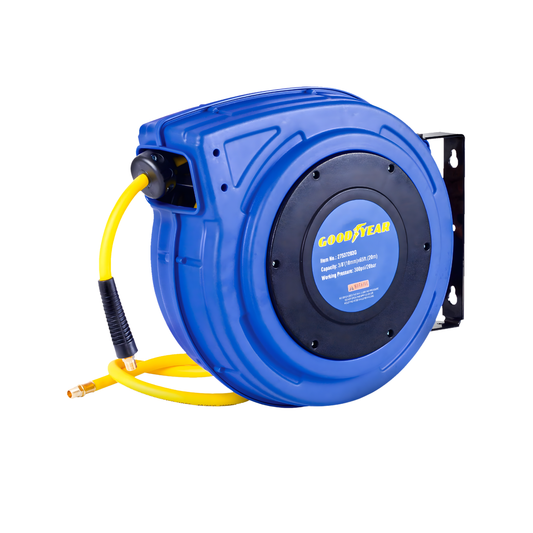 GOODYEAR CARRETE DE MANGUERA DE AIRE RETRÁCTIL DE 3/8 PULGADAS X 50 PIES