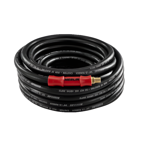 MERLÍ MANGUERA PARA COMPRESOR DE AIRE RUBBER 3/8” X 50 PIES