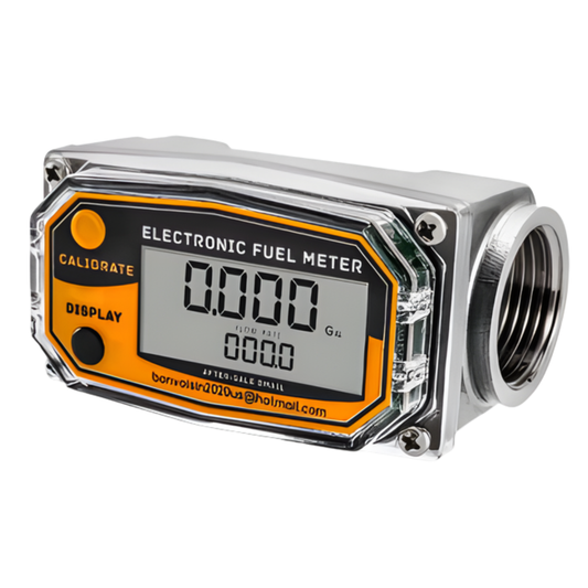 BONVOISIN MEDIDOR DE FLUJO DE TURBINA FNPT DE 1 PULGADA DE ± 1% DE PRECISIÓN PANTALLA LCD