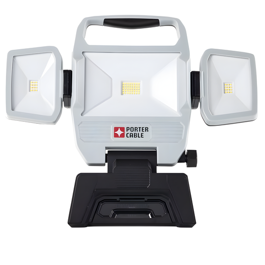 PORTER-CABLE LUZ DE TRABAJO LED RECARGABLE DE 30 W, 3000 LÚMENES